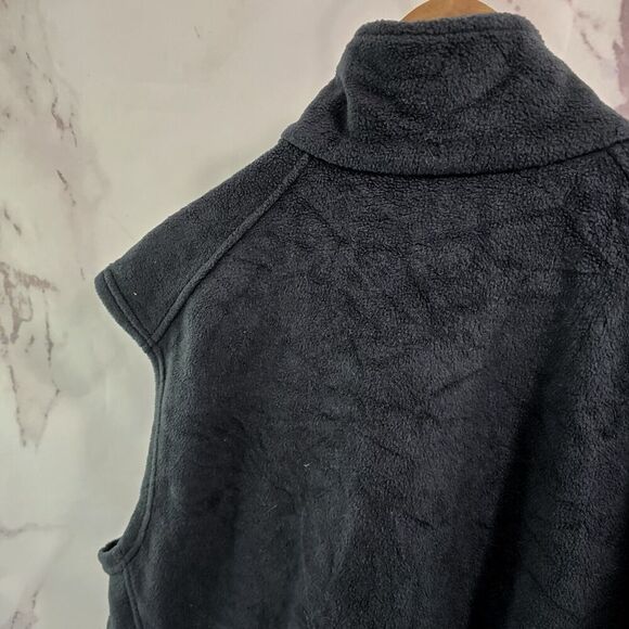 Columbia Vest Mens XXL Black Full Zip Fleece Jacket Mid Layer Steens Mountain - Picture 7 of 10